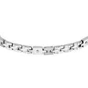 sector jewels basic bracelet brushed &amp; shiny ss 19+3cm