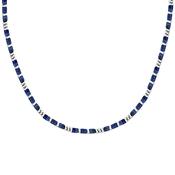sector basic necklace stainless steel lasurite blue 50+5cm