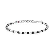 sector basic bracelet stainless steel agate black 19+3cm