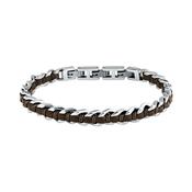sector bandy bracelet steel 19+3cm leather brown image