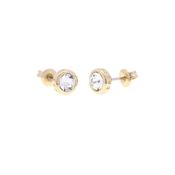 ted baker-crystal stud earring gold