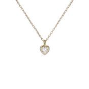 ted baker hannela: crystal heart pendant gold &amp; clear crystal image