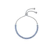 ted baker melrah: crystal adjustable tennis bracelet silver tone, blue crystal