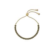 ted baker melrah: crystal adjustable tennis bracelet gold tone black dianond crystal image