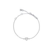 ted baker hansa: crystal heart bracelet silver  &amp; clear crystal