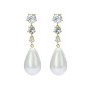 ted baker pearsti: statement crystal bead drop earrings gold tone