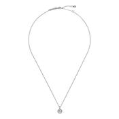ted baker soltell: solitaire sparkle crystal pendant necklace silver tone, clear crystal