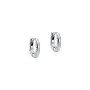 ted baker crisete: logo hoop earrings (10mm) silver tone
