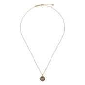 ted baker monella: monogram button pendant necklace gold tone, black image