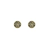 ted baker monlia: monogram button stud earrings gold tone, black image