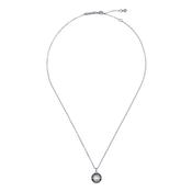 ted baker cherlie: crystal button pendant necklace silver tone, black, clear crystal image