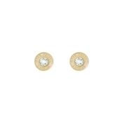ted baker cherelle: crystal button stud earrings gold tone, pink crystal