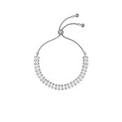 ted baker isabela: crystal baguette adjustable bracelet silver tone image