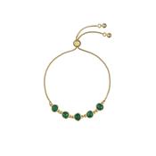 ted baker pelra: pebble stone adjustable bracelet gold tone, green image