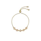 ted baker pelra: pebble stone adjustable bracelet gold tone, pink