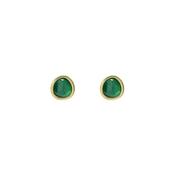 ted baker peliea: pebble stone stud earrings gold tone, green image