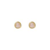 ted baker peliea: pebble stone stud earrings gold tone, pink