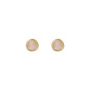 ted baker peliea: pebble stone stud earrings gold tone, pink