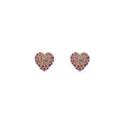 ted baker adoraa: crystal sweetheart adjustable stud earrings gold tone, light pink ombre crystal image