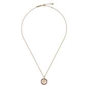ted baker molli: monogram crystal pendant necklace gold tone