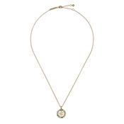 ted baker molli: monogram crystal pendant necklace gold tone