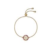 ted baker molina: monogram crystal adjustable bracelet gold tone