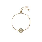 ted baker molina: monogram crystal adjustable bracelet gold tone