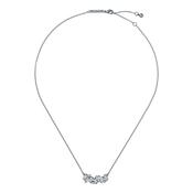 ted baker clarita: crystal cluster pendant necklace silver tone