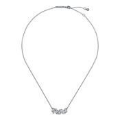 ted baker clarita: crystal cluster pendant necklace silver tone