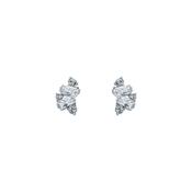 ted baker clarice: crystal cluster stud earrings silver tone
