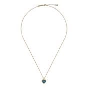 ted baker farida: faceted stone heart pendant necklace gold tone