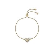 ted baker cherisa: crystal cluster heart adjustable bracelet gold tone
