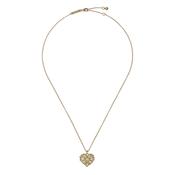 ted baker cherish: crystal cluster heart locket pendant necklace gold tone