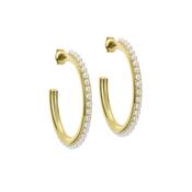 ted baker peraa: medium pearl hoop earrings gold tone