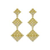 ted baker boa: crystal bobble diamond gold tone drop earrings