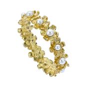 ted baker darell: daisy pearl gold tone bangle bracelet