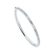 ted baker claudia: narrow crystal silver tone hinged bangle bracelet
