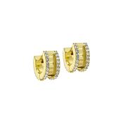 ted baker rosie: crystal roll huggie earrings gold tone clear crystal