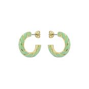 ted baker trinna: twist enamel hoop earrings image