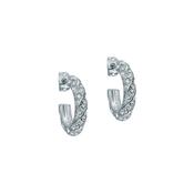 ted baker toni: crystal twist silver tone hoop earrings image