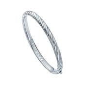 ted baker melissa: metal twist hinged silver tone bangle bracelet image