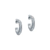 ted baker melanie: metal twist silver tone hoop earrings image