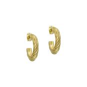 ted baker melanie: metal twist gold tone hoop earrings image