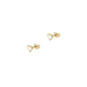ted baker hailey: enamel heart gold tone stud earrings image
