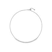 ted baker melrose: crystal adjustable silver tone tennis necklace image