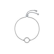 ted baker hela: crystal hoop silver tone adjustable bracelet image