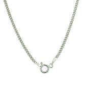 silver medium weight tight curb chain 40 cm image