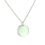 silver disc tag pendant 16.5mm diameter� on a 40cm chain   a image