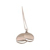 silver double oval pendant image
