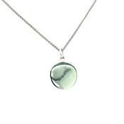 silver disc pendant 13mm diameter�on 40cm chain   a image